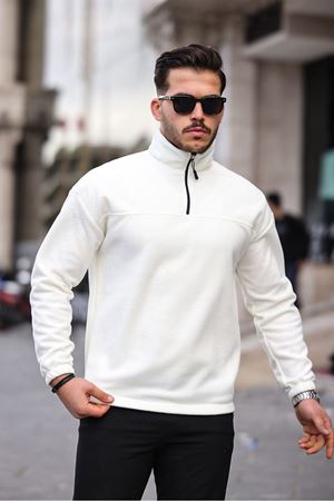 Yarım Fermuarlı Polar Sweatshirt