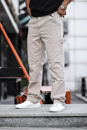 Erkek Kargo Cep Baggy Pantolon