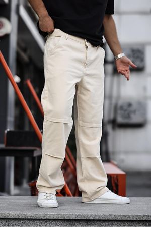 Erkek Kargo Cep Baggy Pantolon