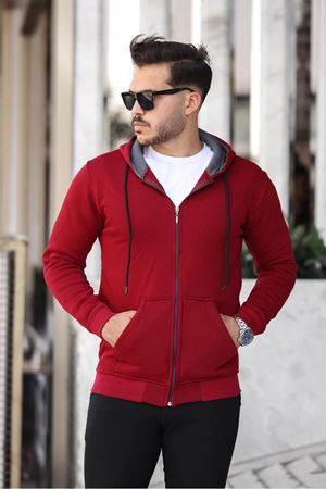 Üç İplik Fermuarlı Sweatshirt