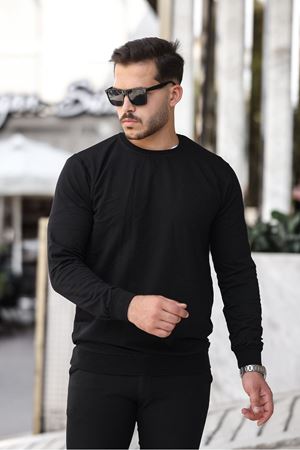 Erkek Kompakt Pamuklu Slim Fit Sweatshirt