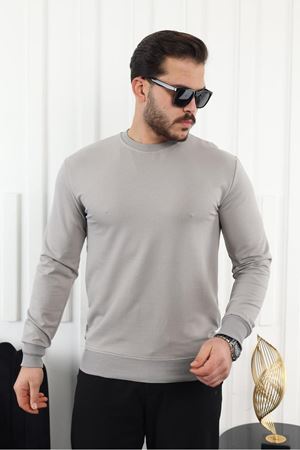 Erkek Kompakt Pamuklu Slim Fit Sweatshirt