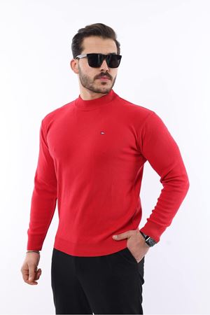 Erkek Yarım Balıkçı Yaka Triko Kazak