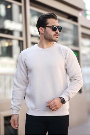 Erkek Oversize Üç Iplik Kompakt Pamuklu Sweatshirt