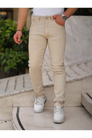 Erkek Yüksel Bel Bol Kesim Boru Paça Kot Pantolon Regular Fit Jean