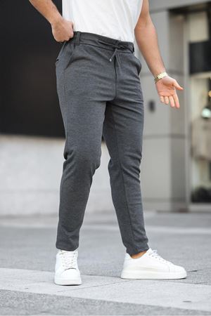 Erkek Dokuma Lastikli Jogger Pantolon