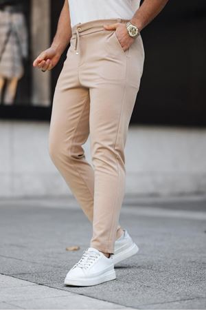 Erkek Dokuma Lastikli Jogger Pantolon