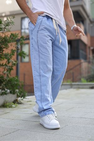 Erkek Baggy Rahat Kalıp Bel Lastikli Pantolon