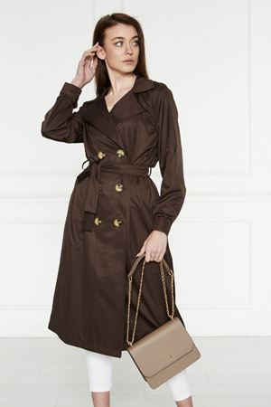 Astarsız Cepli Düğmeli Kuşaklı Yazlık Trenç