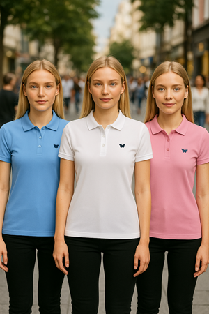 Kadın Basic 3 Lü Paket Yazlık Dar Polo Yaka Tişört