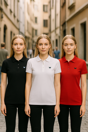 Kadın Basic 3 Lü Paket Yazlık Dar Polo Yaka Tişört