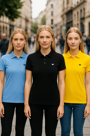 Kadın Basic 3 Lü Paket Yazlık Dar Polo Yaka Tişört