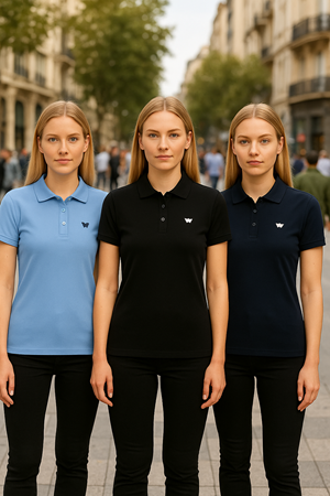 Kadın Yazlık 3Lü Paket Kısa Kol Dar Polo Yaka Tişört