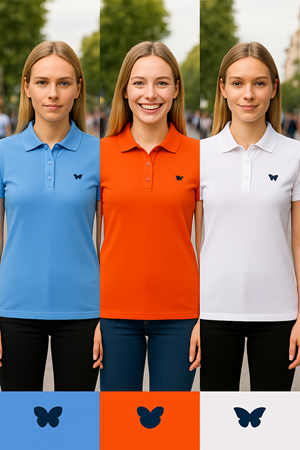 Kadın Yazlık 3Lü Paket Kısa Kol Dar Polo Yaka Tişört