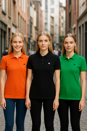 Kadın 3 Lü Paket Yazlık Basic Düz Polo Yaka Tişört