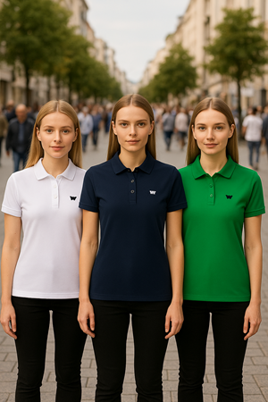 Kadın 3 Lü Paket Basic Armalı Düz Polo Yaka Tişört