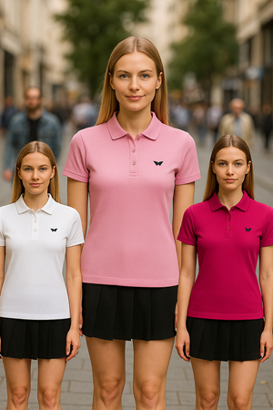 Kadın Yazlık 3 Lü Paket Basic Arma Polo Yaka Tişört