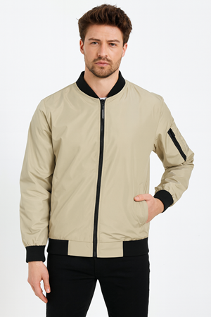 Erkek Fermuarlı Taş Kolej Rüzgarlık & Yağmurluk