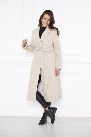 Kadın Kaşe Kaban Astarlı Kuşaklı