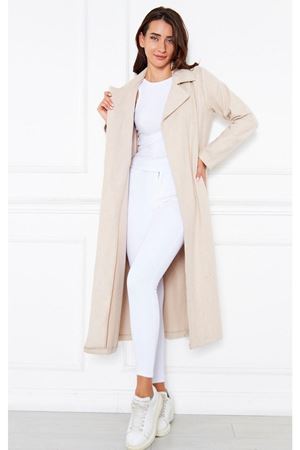 Kadın Kaşe Astarsız Kuşaklı Kaban