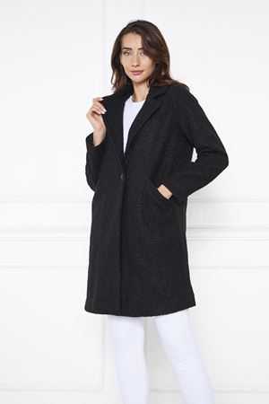 Kadın Yün Karışımlı Buklet Kaban