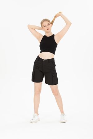 Kargo Cepli Kadın Şort