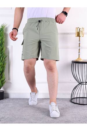 Erkek Paraşüt Kumaş Bel Lastikli Baskı Detaylı Kapri