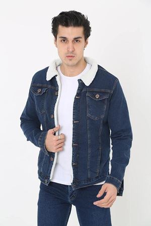 Erkek Içi Kürklü Kot Ceket