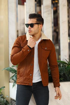 Erkek Içi Kürklü Kot Ceket