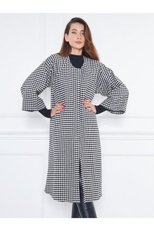 Kadın Oversize Uzun Kol Kaşe Panço