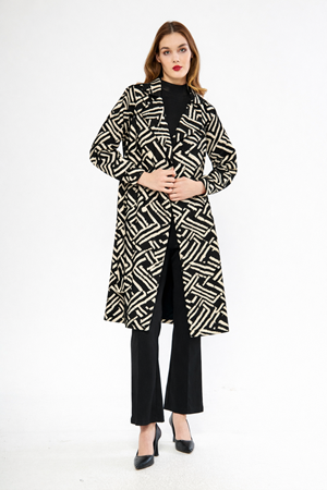 Astarsız Cepli Düğmeli Kuşaklı Yazlık Trenç