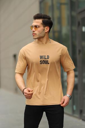 Erkek Wild Soul Baskılı Oversize Tshirt