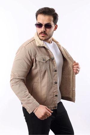 Erkek Trend Kışlık Içi Kürklü Toprak Kot Ceket