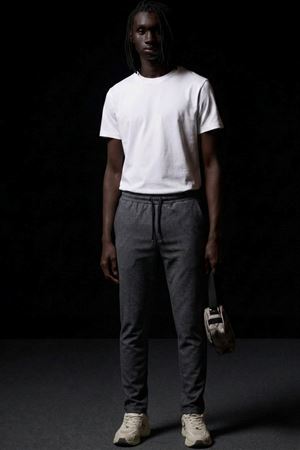 Erkek Lastikli Cepli Straight Fit Füme Pantolon