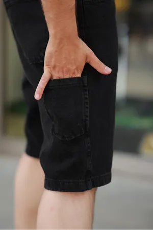 Erkek Bol Paça Baggy Kot Şort