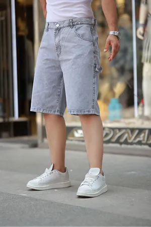Erkek Bol Paça Baggy Kot Şort