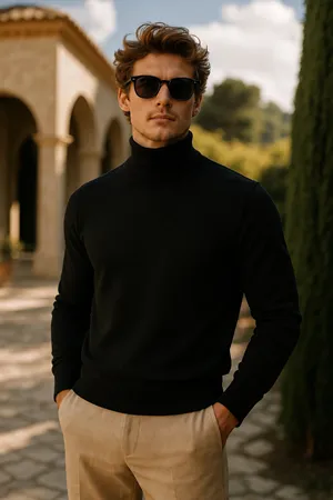 Erkek Kışlık Slim Fit A.Siyah Kazak
