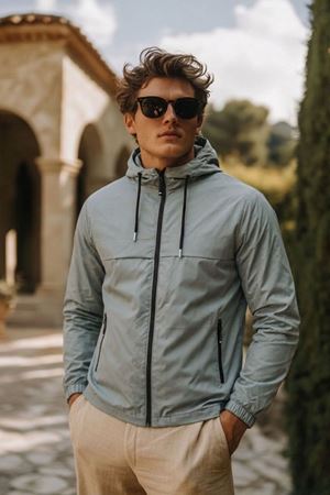 Erkek Trend Casual Astarlı Mint Yağmurluk & Rüzgarlık