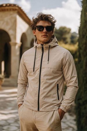 Erkek Trend Casual Astarlı Taş Yağmurluk & Rüzgarlık
