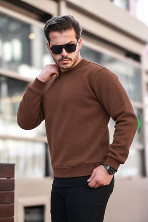 Erkek Oversize Üç İplik Kompakt Pamuklu Sweatshirt