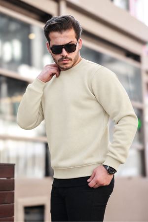 Erkek Oversize Üç İplik Kompakt Pamuklu Sweatshirt