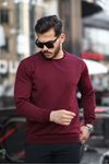 Erkek Kompakt Pamuklu Slim Fit Sweatshirt BORDO