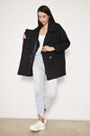 Kadın Kısa Kaşe Kaban SİYAH