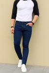 Erkek Jeans Slim Fit Likralı Denim Lacivert Kot Pantolon