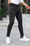 Erkek Jeans Slim Fit Likralı Denim Füme Kot Pantolon