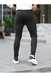 Erkek Jeans Slim Fit Likralı Denim Füme Kot Pantolon