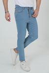 Erkek Likralı Jean Boyfriend Denim Açık Mavi Kot Pantolon