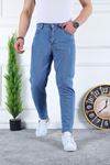 Erkek Likralı Jean Boyfriend Denim Buz Mavi Kot Pantolon