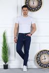 Erkek Likralı Slim Denim Lacivert Kot Pantolon LACİVERT 31