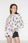 Kadın Oversize Renkli Desenli Uzun Basic Gömlek